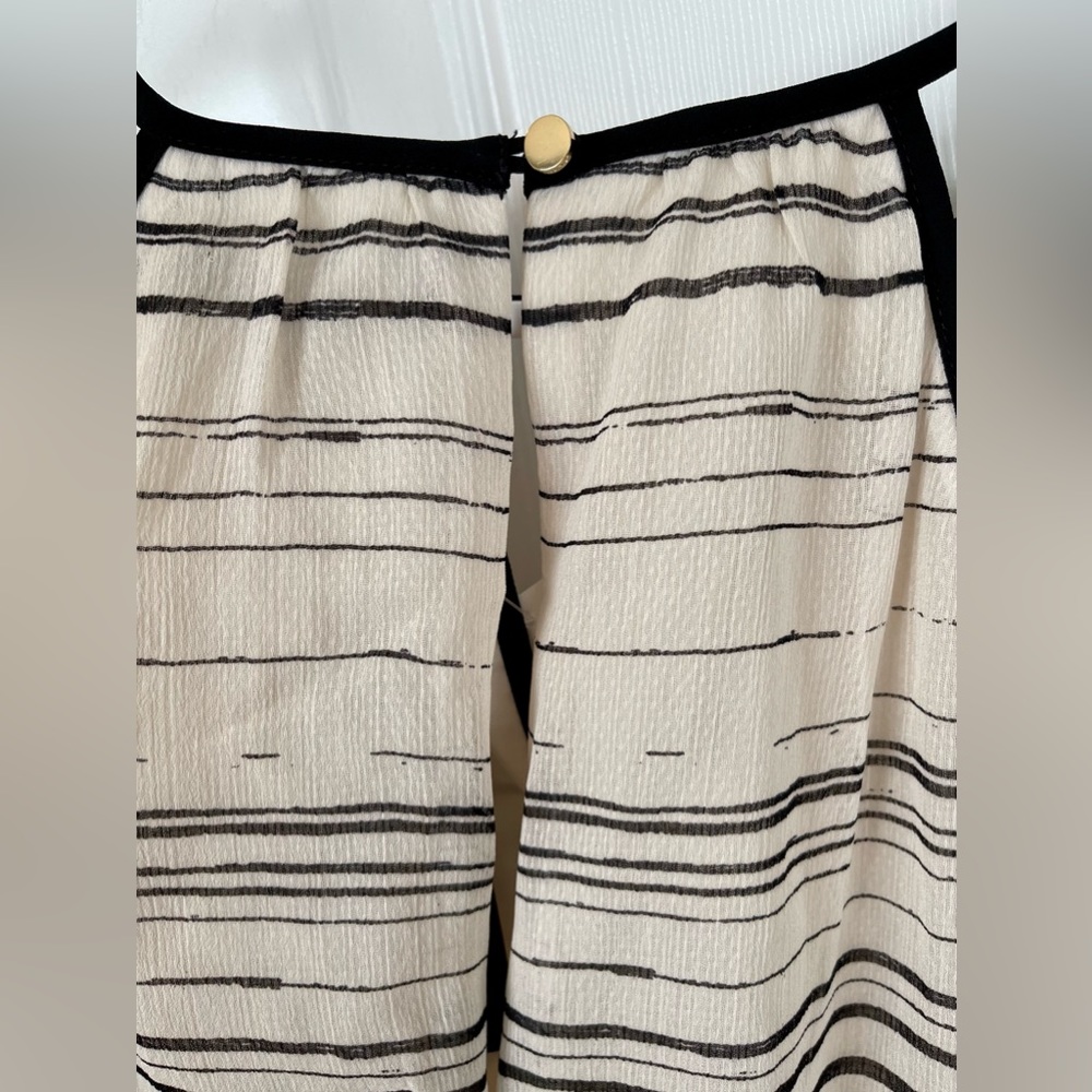 NWT Banana Republic Black and Cream Striped Dress - Picture 6 of 7